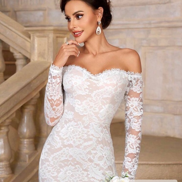 Lace boho wedding dress - Picture 1 of 4